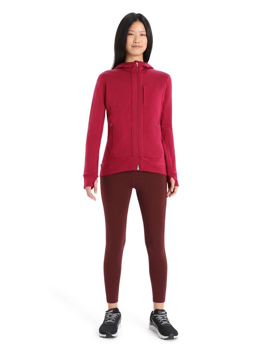 Icebreaker Merino Quantum III Long Sleeve Zip Naisten Huppari Pinkki | FI 1677EBCX